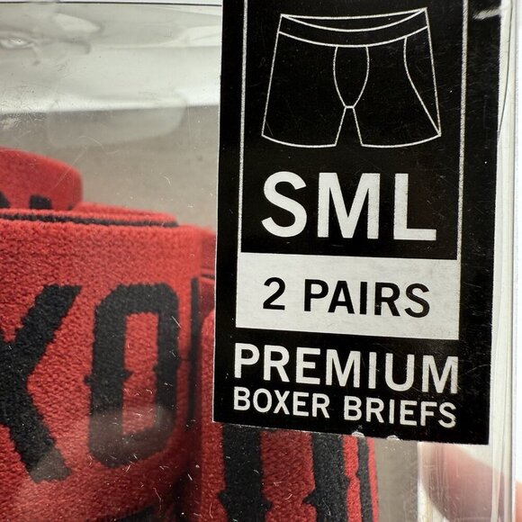 Dixxon Boxer Briefs Men’s Small Black Red 2 Pairs Premium Underwear NWT Comfy - Picture 3 of 4